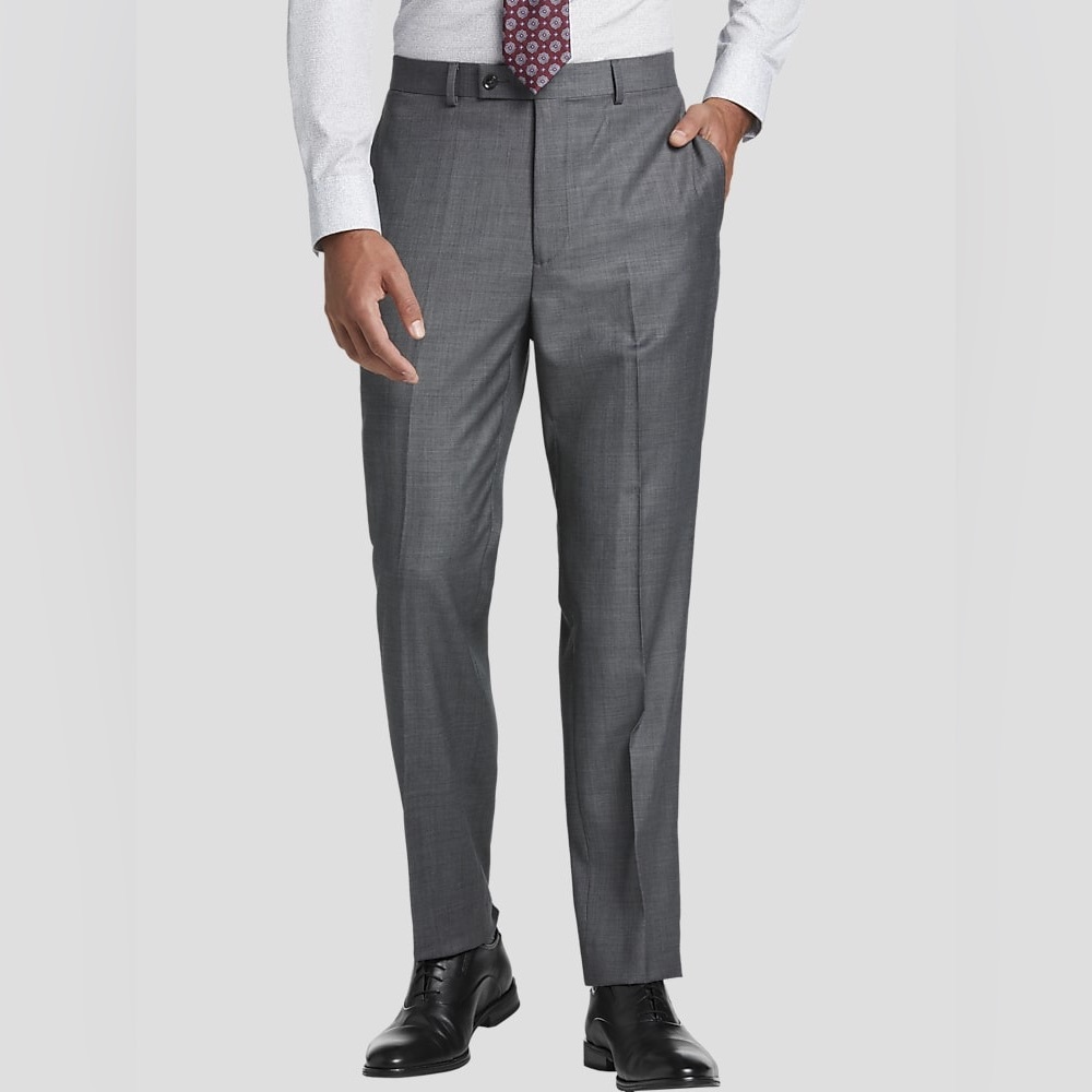 Men's Calvin Klein Classic Gray Sharkskin Suit/ Slacks Pants